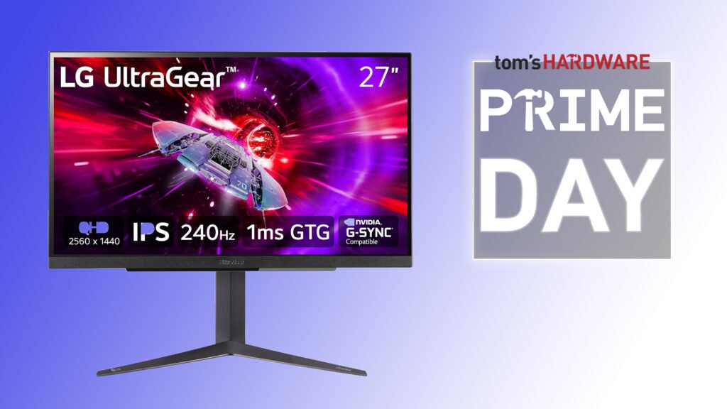 The LG Ultragear 27GR83Q-B gaming monitor on Prime Day sale