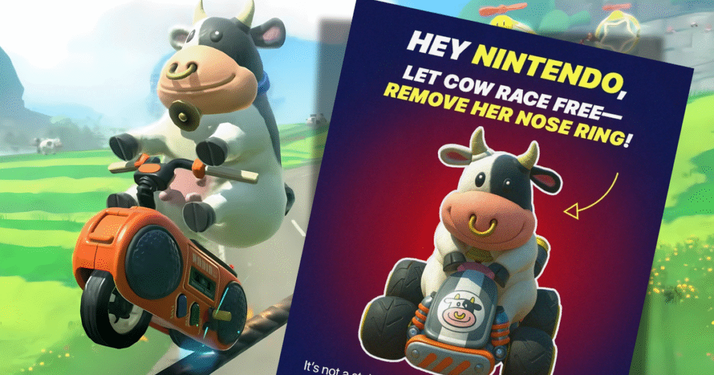 Animal rights group PETA calls for Nintendo to remove Cow's "cruel" nose ring