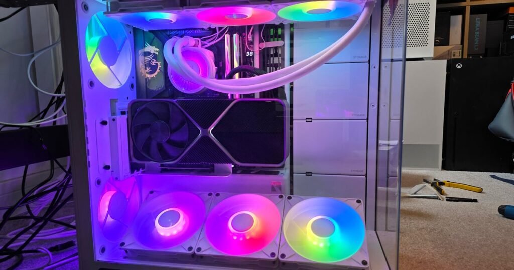 Tools of the trade: I upgraded my gaming PC with a 420mm Arctic Liquid Freezer 3 AiO and vertical GPU mount, and now it looks incredible