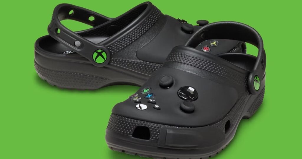 This officially licensed footwear from Crocs has been designed to look like an Xbox controller