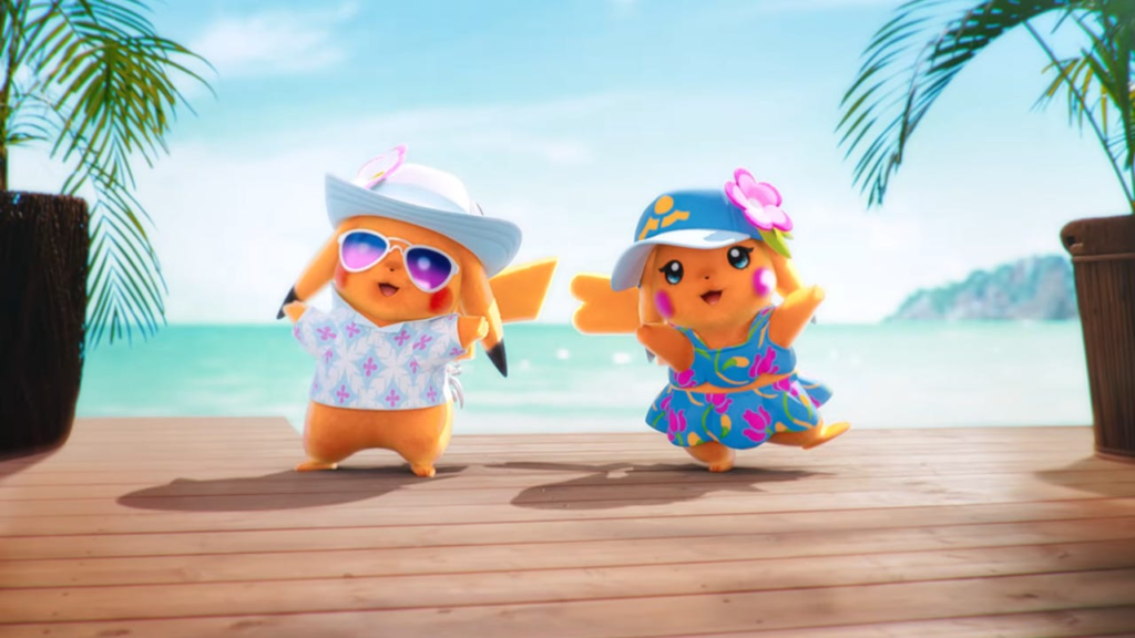 Pokémon Winds and Waves Introduces Two Vacationing Pikachu Named Mr. Windychu and Ms. Wavychu