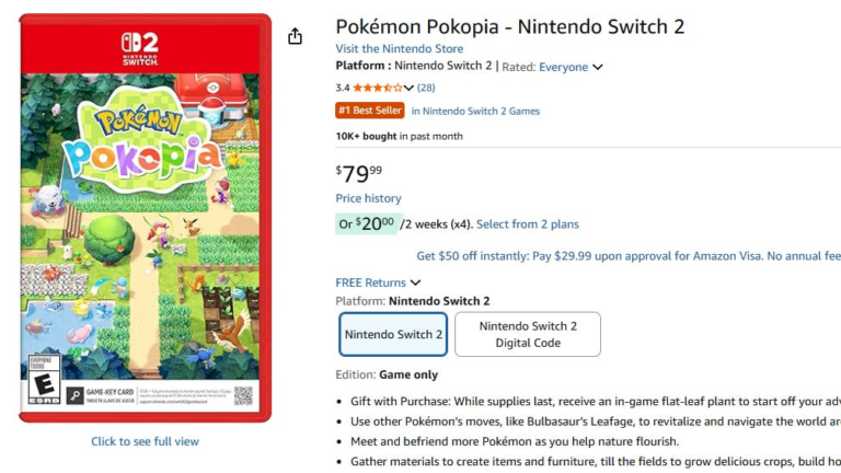 Pokémon Pokopia Physical Edition Price Raised to $80 on Amazon, Amid Reports of Stock Constraints