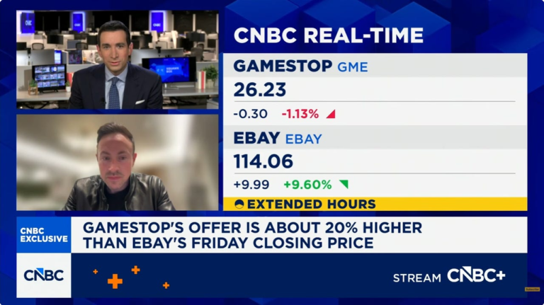 GameStop CEO Ryan Cohen Gives Bizarre Interview on $56 Billion eBay Offer