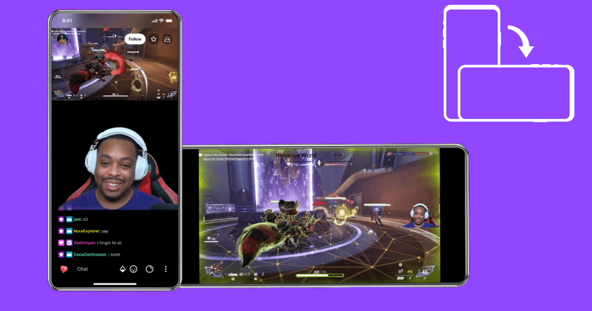 Twitch's new Dual Format feature lets streamers broadcast horizontally and vertically at the same time